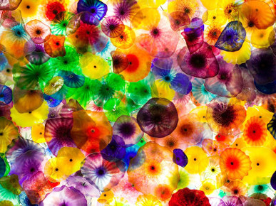 Stained Glass Lobby Ceiling, Bellagio Casino, Las Vegas, Nevada, USA